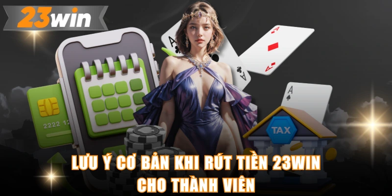 Lưu ý cơ bản khi rút tiền 23WIN cho thành viên